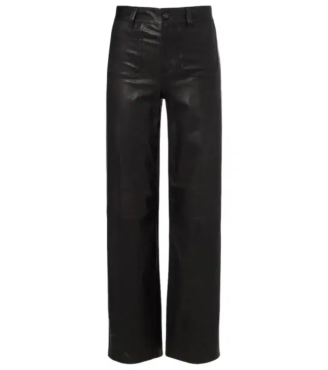 Frame Le Slim Palazzo high-rise leather pants
