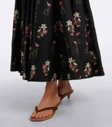 Agua by Agua Bendita Nacar embroidered cotton poplin maxi skirt | Thumbnail 3 Agua by Agua Bendita Nacar embroidered cotton poplin maxi skirt | Thumbnail 3