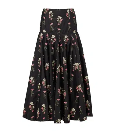 Agua by Agua Bendita Nacar embroidered cotton poplin maxi skirt | Thumbnail 1 Agua by Agua Bendita Nacar embroidered cotton poplin maxi skirt | Thumbnail 1