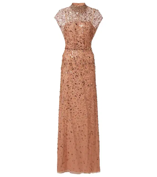 Jenny Packham Crystal Drop embellished gown
