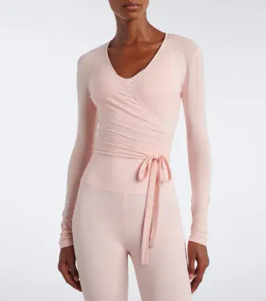 NORBA Ribbed-knit wrap top | Thumbnail 3