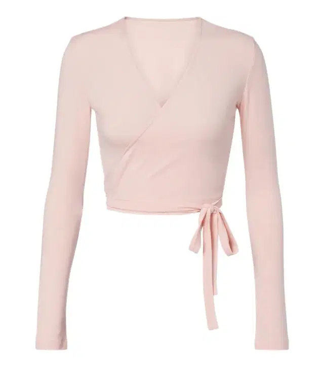 NORBA Ribbed-knit wrap top