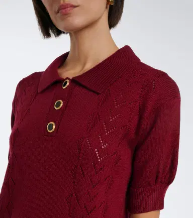 Alessandra Rich Virgin wool polo sweater | Thumbnail 2 Alessandra Rich Virgin wool polo sweater | Thumbnail 2