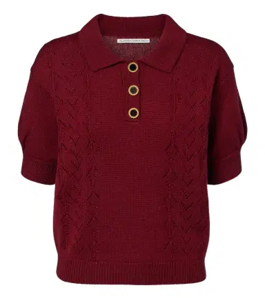 Alessandra Rich Virgin wool polo sweater | Thumbnail 1 Alessandra Rich Virgin wool polo sweater | Thumbnail 1