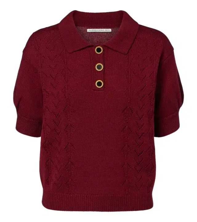 Alessandra Rich Virgin wool polo sweater