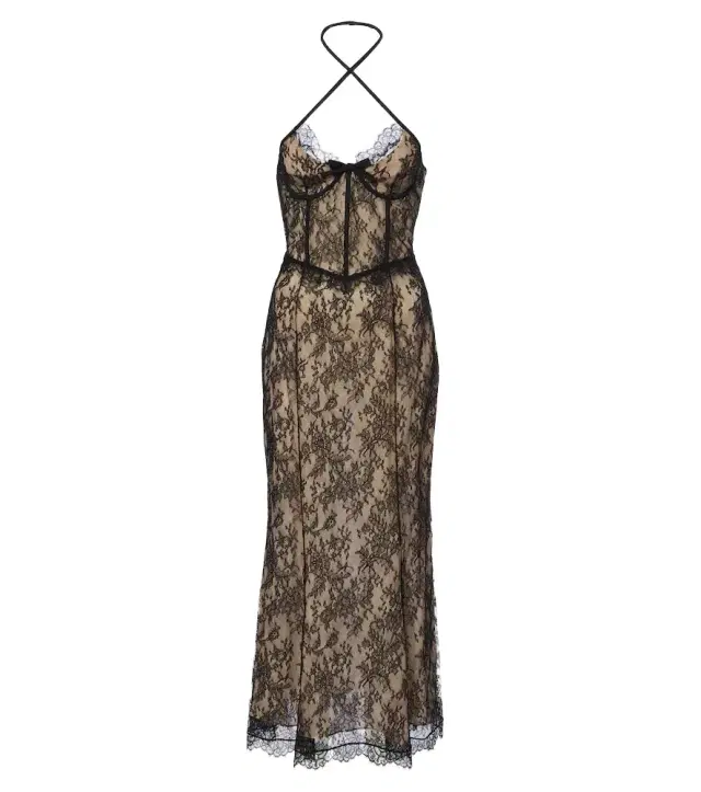 Alessandra Rich Lace bustier dress