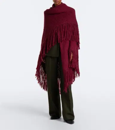 Gabriela Hearst Lauren fringed knitted cashmere shawl | Thumbnail 2