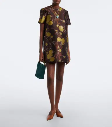 La DoubleJ Devon floral jacquard minidress | Thumbnail 3