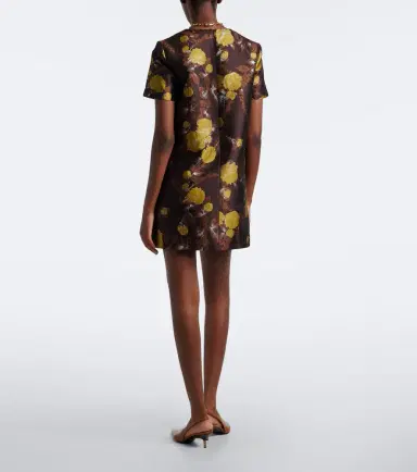 La DoubleJ Devon floral jacquard minidress | Thumbnail 4