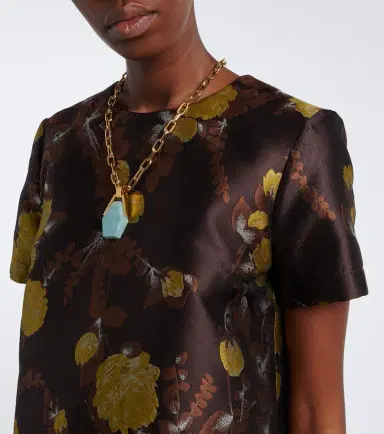 La DoubleJ Devon floral jacquard minidress | Thumbnail 5