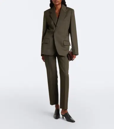 Victoria Beckham Virgin wool twill straight pants | Thumbnail 6