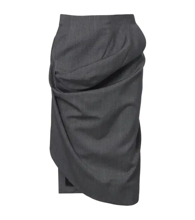 Victoria Beckham Draped asymmetric virgin wool midi skirt