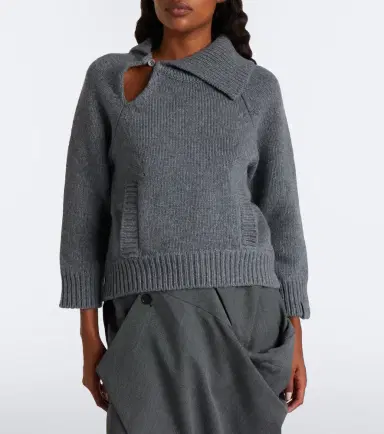 Victoria Beckham Asymmetric virgin wool sweater | Thumbnail 2 Victoria Beckham Asymmetric virgin wool sweater | Thumbnail 2