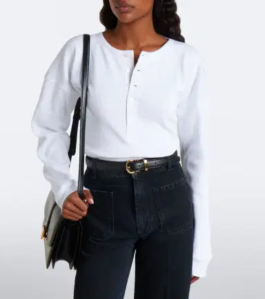 Victoria Beckham Hazel ribbed-knit cotton top | Thumbnail 2 Victoria Beckham Hazel ribbed-knit cotton top | Thumbnail 2
