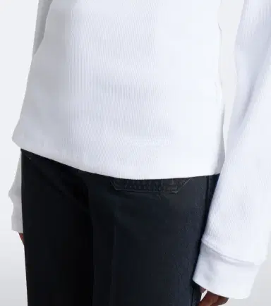 Victoria Beckham Hazel ribbed-knit cotton top | Thumbnail 3 Victoria Beckham Hazel ribbed-knit cotton top | Thumbnail 3