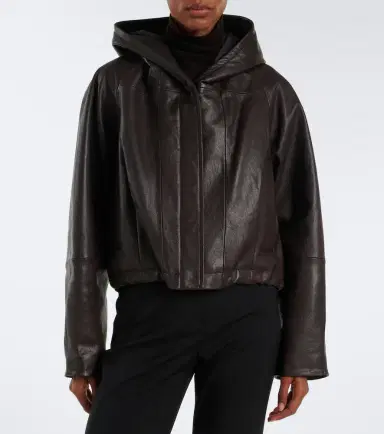 Sportmax Hooded leather jacket | Thumbnail 2 Sportmax Hooded leather jacket | Thumbnail 2