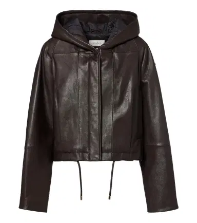 Sportmax Hooded leather jacket | Thumbnail 1 Sportmax Hooded leather jacket | Thumbnail 1