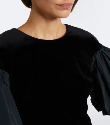 Max Mara Cotton velvet midi dress | Thumbnail 3 Max Mara Cotton velvet midi dress | Thumbnail 3