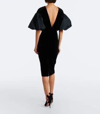Max Mara Cotton velvet midi dress | Thumbnail 5 Max Mara Cotton velvet midi dress | Thumbnail 5