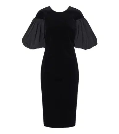 Max Mara Cotton velvet midi dress | Thumbnail 1 Max Mara Cotton velvet midi dress | Thumbnail 1