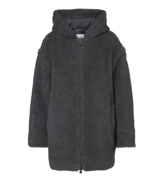 Max Mara Hooded wool, alpaca, and silk coat