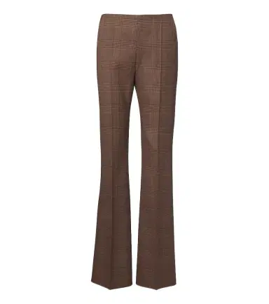 Max Mara Plaid virgin wool flared pants | Thumbnail 1 Max Mara Plaid virgin wool flared pants | Thumbnail 1