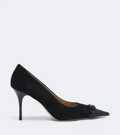 JW Anderson Embellished leather-trimmed suede pumps | Thumbnail 4