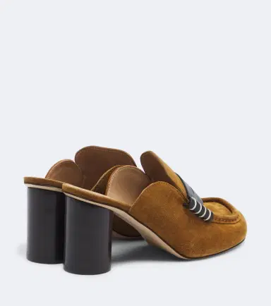 JW Anderson Leather-trimmed suede mules | Thumbnail 3