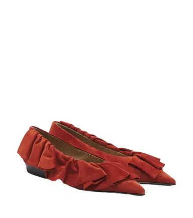 JW Anderson Ruffled suede flats | Thumbnail 1