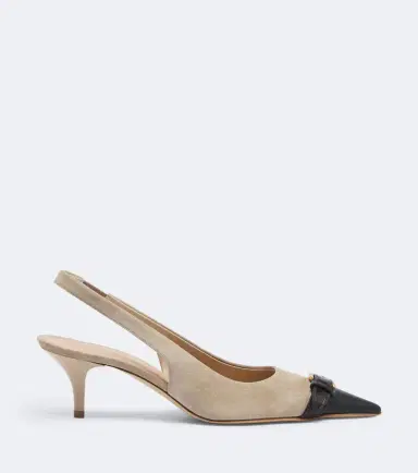 JW Anderson Leather-trimmed suede slingback pumps | Thumbnail 3 JW Anderson Leather-trimmed suede slingback pumps | Thumbnail 3
