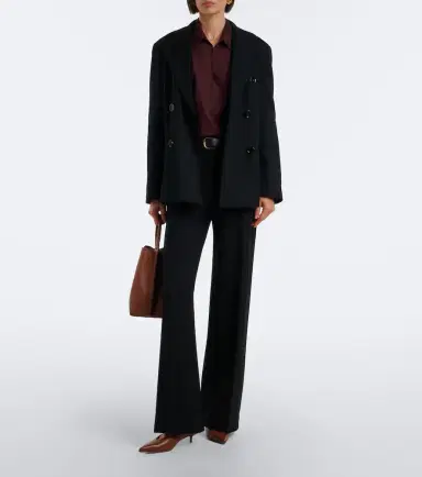'S Max Mara 'S Max Mara Wool and cotton-blend jersey wide-leg pants | Thumbnail 6 'S Max Mara 'S Max Mara Wool and cotton-blend jersey wide-leg pants | Thumbnail 6