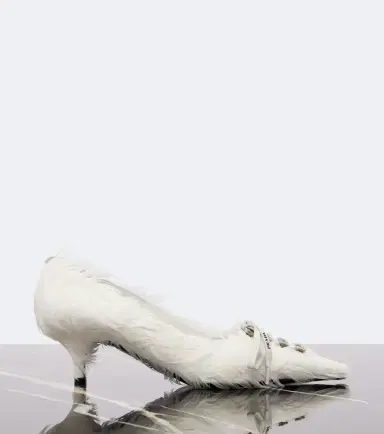 Prada Feather-trimmed satin pumps | Thumbnail 4 Prada Feather-trimmed satin pumps | Thumbnail 4