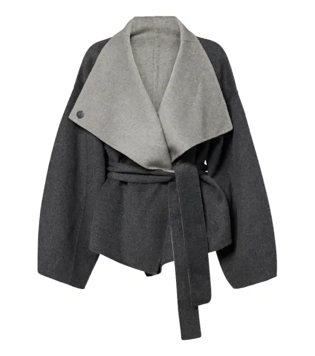 The Frankie Shop Onelle reversible wool-blend wrap coat