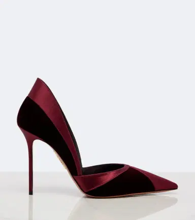 Aquazzura Shadow velvet and satin pumps | Thumbnail 3 Aquazzura Shadow velvet and satin pumps | Thumbnail 3
