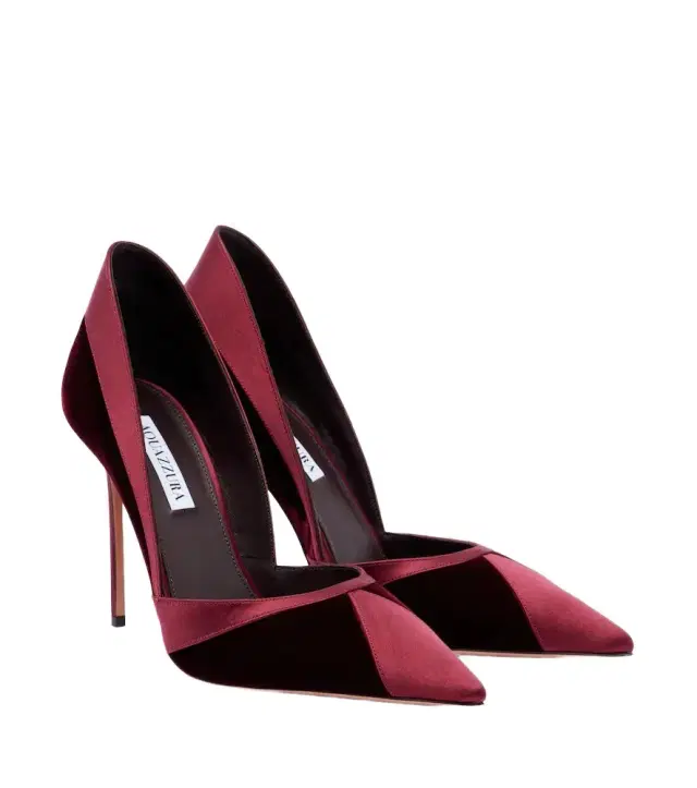 Aquazzura Shadow velvet and satin pumps