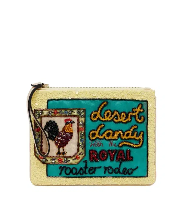 ALÉMAIS Alémais Ace Rooster embellished pouch