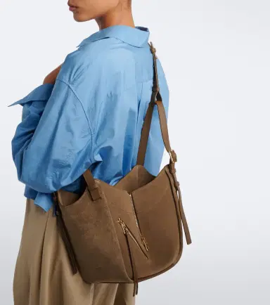 Loewe Hammock Flip Medium suede tote bag | Thumbnail 5
