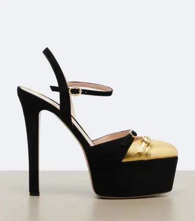 Valentino Garavani Crasher suede and leather platform sandals | Thumbnail 3