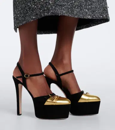 Valentino Garavani Crasher suede and leather platform sandals | Thumbnail 6