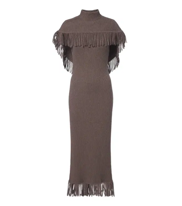 Simkhai Jordan caped wool and cashmere maxi dress