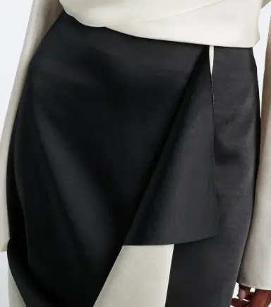 RÓHE Róhe Draped asymmetric satin midi skirt | Thumbnail 2