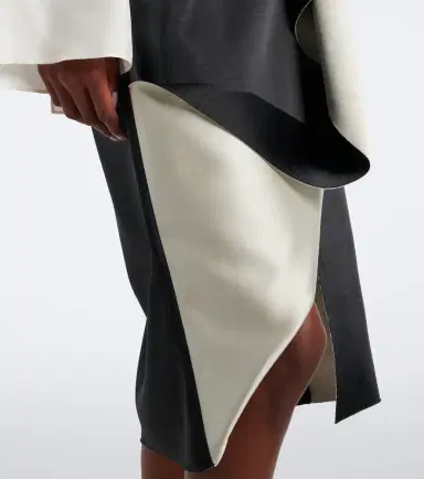 RÓHE Róhe Draped asymmetric satin midi skirt | Thumbnail 3