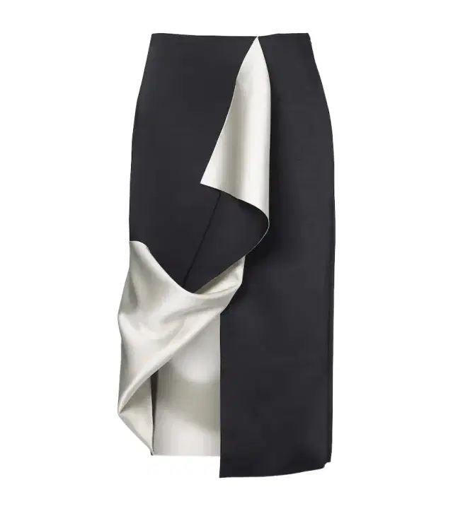 RÓHE Róhe Draped asymmetric satin midi skirt