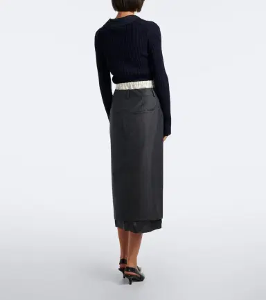 RÓHE Róhe Paneled virgin wool pencil skirt | Thumbnail 3