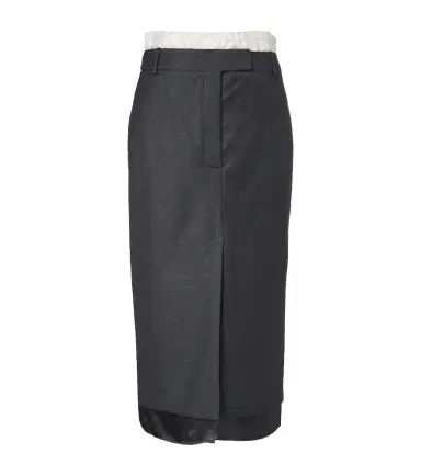 RÓHE Róhe Paneled virgin wool pencil skirt | Thumbnail 1