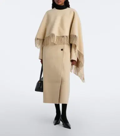RÓHE Róhe Fringed caped alpaca and wool coat | Thumbnail 5 RÓHE Róhe Fringed caped alpaca and wool coat | Thumbnail 5
