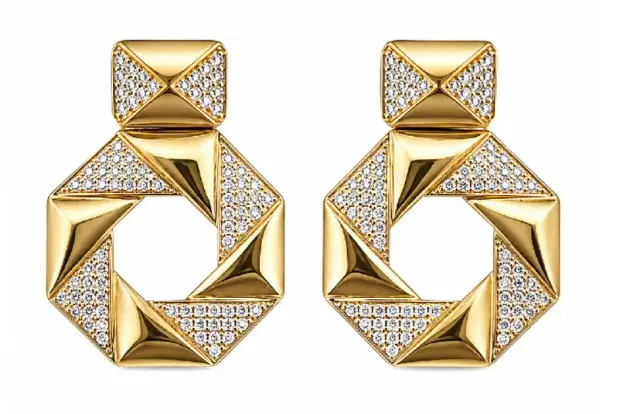 Wish Fine Jewelry 1.65ct Diamond 14K Gold Statement Drop Earrings