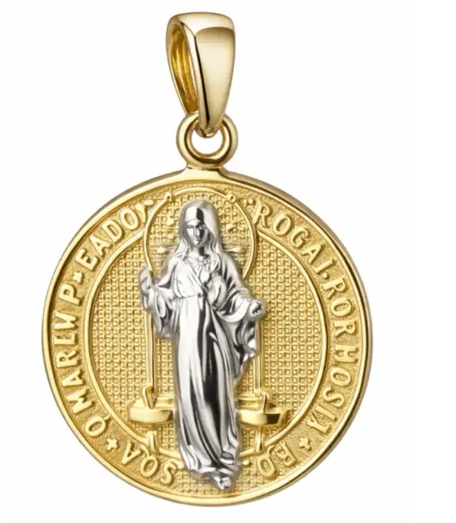 Wish Fine Jewelry 14K Gold Medal Pendant