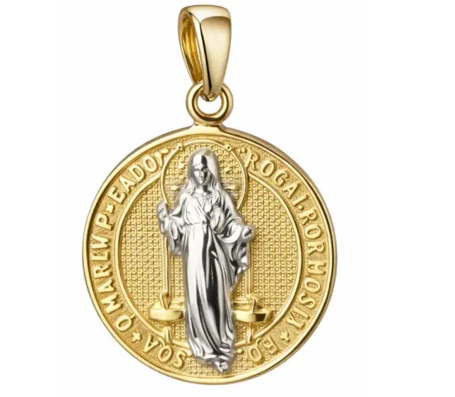 Wish Fine Jewelry 14K Gold Medal Pendant