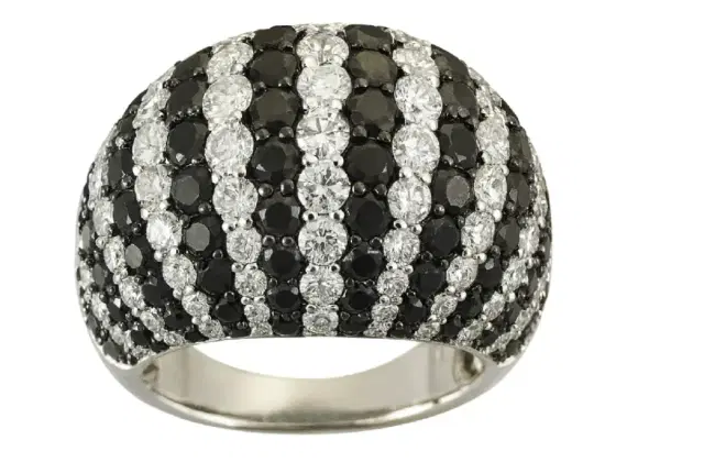 Wish Fine Jewelry 8.70ct Diamond 18K Gold Dome Ring